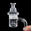 TERP Pearl Quartz Banger Nail Bubbler Enai Dab Rig를위한 회전 에어 홀 캡을 갖춘 연기 액세서리 사이클론 탄수화물 캡 돔