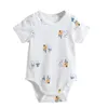 Rompers Born Baby Clothes Short Sleeve Bodysuits 100% Soft Long-Staple Cotton For Girl And Boy