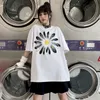 Kvinnors t-shirt 2022 sommar kortärmad kvinnor bomull liten tusensköna tryck lös rund hals harajuku koreanska grafiska tees plus mode toppar phy