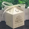 50 sztuk Eid Mubarak Candy Box Ramadan Kareem Gift Bag Box DIY Happy Al-Fitr Islam Ramadan Decoration Supplies 210724