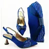 Dress Shoes Mature African Women Royal Wedding Party And Bag To Match With Shinning Crystal Gold Color Italian Style Set
