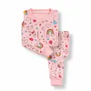 Kids Boys Girls Sleepwear Homewear 100% Bomull Tecknad Dinosaur Pajamas För Barn 211023