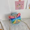 baby girls designer handbags purse kids Colorful butterfly letter printed one shoulder bags fashion children casual messenger bag S1097