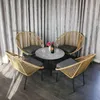 Camp Furniture Outdoor-Balkon, dreiteiliges Set, Haushalts-Couchtisch, Villa, Innenhof, Freizeitstuhl, minimalistische Strandkörbe
