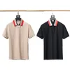 22 Erkekler Polo Gömlek Erkek Polos Gömlek Tasarımcısı Tshirt Moda Yüksek Kalite Siyah Ve Beyaz Şerit Standı Yaka Kazak Pamuk Nakış Nefes Giyim