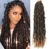 Motyl Locje Szydełkowe Włosy 14 cali 18 cali 24 cali Messy Soft Locs Oplatający Rozszerzenia włosów Faux Locs Hook Braids