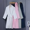 Vêtements de nuit pour femmes hiver pyjamas épais gaufre peignoir femmes pur coton hommes Kimono Robe de nuit longue douce mariage Robe de demoiselle d'honneur