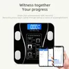 Conexión de escala de grasa corporal inteligente Bluetooth Bluetooth Escala de peso corporal Analizador Bascula Baño digital Scale H1229 H12