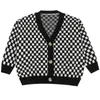 Meninas Camisola Baby's Casaco Outwear 2021 Black Plus Velvet Engrossado Quente Inverno Autumn Knitting Cardigan Roupas Infantis Y1024