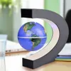 C Shape LED World Map Floating Globe Antigravity Magnetive Ball Light Magnetic Levitation Xmas Birthday Home Decoration 210804