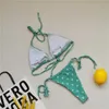 Seksi Triange Üst Mayo Kadınlar Çiçek Baskı Mayo Yüzük Beachwear S-XL Kız Kendinden Kravat Mayo Mini Bikini Set 210621