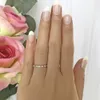 925 Sterling Silver Drop Diamante Anéis para Mulheres Casamento Simples Solitaire Thin Ring Set Vintage Jóias 925 Anillo