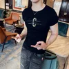 Leeteer Printed T Shirt Men Sommar Kortärmad Casual T-shirt Slim Fit Streetwear Man Kläder Koreanska O-Neck Tops Tees 210527