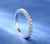 Original Silver 925 Ring 2mm Micro Zircon Finger Stacking Rings Engagement Wedding Band Dainty Gift for Women JZ002229T