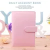 A6 Binder Planner Pink Notebook Binder و 12 قطعة 6 حفرة الموثق سستة مجلد، جيوب الموثق مظروف النقدية محفظة 0224