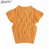 Women Fashion V Neck Cascading Ruffle Twist Crochet Knitting Female Hollow Out Cardigans Sweater Chic Tops SW827 210416