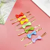 100 stks 0.4x8cm gemengde kleuren stippen bogen metalen twist banden geschenk wrap afdichting binddraad voor plastic snoep cookie cake tas bruiloft verjaardag geschenken lollipop verpakking