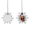 Pendentif de noël Transparent personnalisé, ornement rond de flocon de neige par Sublimation, revêtement de transfert de chaleur, décor de cheminée d'arbre de noël