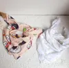 Infant Handkerchief Muslin Blanket Scarf Printing Double Layer Bamboo Fibre Gauze Bath Towel Urinal Pad Swaddling Blankets Bathroom Summer Breathe Thin WMQ1110