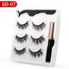 3 Pairs Magnetic Eyelashes 3D Faux Mink Eyelash Extension Eyeliner Lashes Pack Short False Lash Lasting Handmade9347514