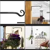 Crochets Rails 2 Pack Crochet mural Support de suspension Décoratif Cintre droit pour mangeoires à oiseaux Jardinières Lanternes Whwfc Tcmsf