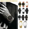 Montres-bracelets 2021 simple étanche en acier inoxydable noir grand cadran maille dames montre 1 ensemble Bracelet japon mouvement à Quartz Relogio Feminino