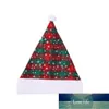 산타 클로스 모자 크리스마스 크리스마스 휴일 축제 장식 두꺼운 격자 무늬 눈송이 모자 장식 크리스마스 도매 공장 가격 전문가 디자인 품질 최신 스타일