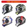 Valiant II FF900 용 원래 LS2 바이저스 오토바이 헬멧 교체 방지 패치 구멍이있는 여분의 렌즈