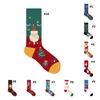 Рождественская елка снег ловкий подарок хлопчатобумажные носки осень зима рождественских чулок мужчины смешные новогодние украшения Санта-Клауса t2i53065-1