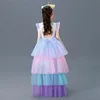 Lace Hollow Out Dresses For Girls Dress Elegent Flower Wedding Dress Backless Unicorn Ball Gown Girls Clothing For 4-10 Years 508 Y2