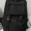 Rugzakken Dames Canvas Grote Capaciteit Multifunctionele Leisure Harajuku Black Unisex Zwart Studenten Vintage Safari-stijl Chic New Y1105