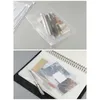 Storage Bags 12PCS Binder Pockets A5 A6 A7 Zipper Folders For 6-Ring Notebook Transparent Loose Leaf Pouch Files Filing