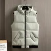 Men's Vests Orange Vest Jacket Men Sleeveless Autumn Hip Hop Streetwear Waistcoat Coat Cotton Padded Puffer 2021