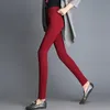 Pantalon Femme Artı Boyutu Kalem Pantolon Kadınlar 19 Sıska Yüksek Bel Kadın Pantolon Streç Tayt 7228 50 210508