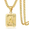 Designer halsband lyx smycken A-Z första alfabetet brev hängsmycke för män Kvinnor Rostfritt stål Curb Cuban Chain grossist dropshipping 1