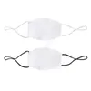 Adult Kids Blank Sublimation Face Masks With Filter Pocket Can Put PM2.5 Gasket Adjustable Earloop Cotton Mask for Transfer Print DAJ378