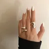 Minimalistische 925 Sterling Zilveren Band Ringen voor Dames Mode Creatieve Holle Onregelmatige Geometrische Verjaardag Partij Sieraden Geschenken