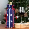 Amerikanska självständighetsdagen Party Wine Bottle Cover Stjärnor och Stripes Vin Flaskor Väskor Holiday Decoration Presentväska RRRD6765