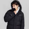 Tiger Force Giacca invernale da uomo Giacca lunga da uomo con cappuccio Cappotto caldo Parka Cappotto nero Piumino Grandi tasche Capispalla 211214