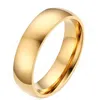 Eheringe 6mm8mm Brasilien Einfache 316L Titanstahl IP Gold gefüllt glänzend Paar Ring Verlobungsset für Frauen und Männer2351122