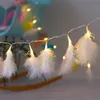Julgran kransar 2m 20 ledde fjädersträngljus bröllopsfest dekoration juldag dekorationer för hem navidad 2022