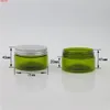 30 x 100g Vide Vert Crème Cosmétique Pot PET Conteneur En Aluminium Argenté Couvercle Paroi Lourde 100CC Récipients En Plastique De Haute qualité