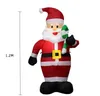 Babbo Natale Gingerbread Man Gonfiabili natalizi Decorazione per interni ed esterni con luci a LED Blow up Illuminato Yard Prato Festive 256T