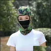 Équipement de protection Sports de plein air Crème solaire Cyclisme Masques Sport de plein air Tête Er Net Fil Ventilation Caps Confort Mode Visage Gini 6 5Fx Ww