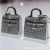 Fine Sterling Silver Kelly Bag Micro Full Diamond Naszyjnik Damska Łańcuch Łańcuch Wisiorek Ekskluzywna Biżuteria Sprzedaż