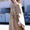 Manteau en laine automne femmes simple boutonnage solide poches irrégulières femme Cardigan 11920288 210527