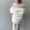 Mode solide femmes hiver doudoune col montant court manteau à simple boutonnage parka style preppy dames chic outwear femme 211018