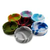 Ny Silikon Soft Round Ashtray Askbrickahållare Lysande bärbar Anti-Scalding Cigarette Holder Multicolor Miljövänliga 10 färger