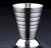 Tasse à mesurer Cocktail Jigger En Acier Inoxydable Liquide Mini Espresso Verre À Liqueur Argent Pour Bar Accessoires De Cuisine