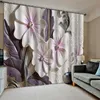 Curtain & Drapes Custom Any Size Flower Relief Stereoscopic 3d Curtains Window Blackout Luxury Set For Bed Room Living